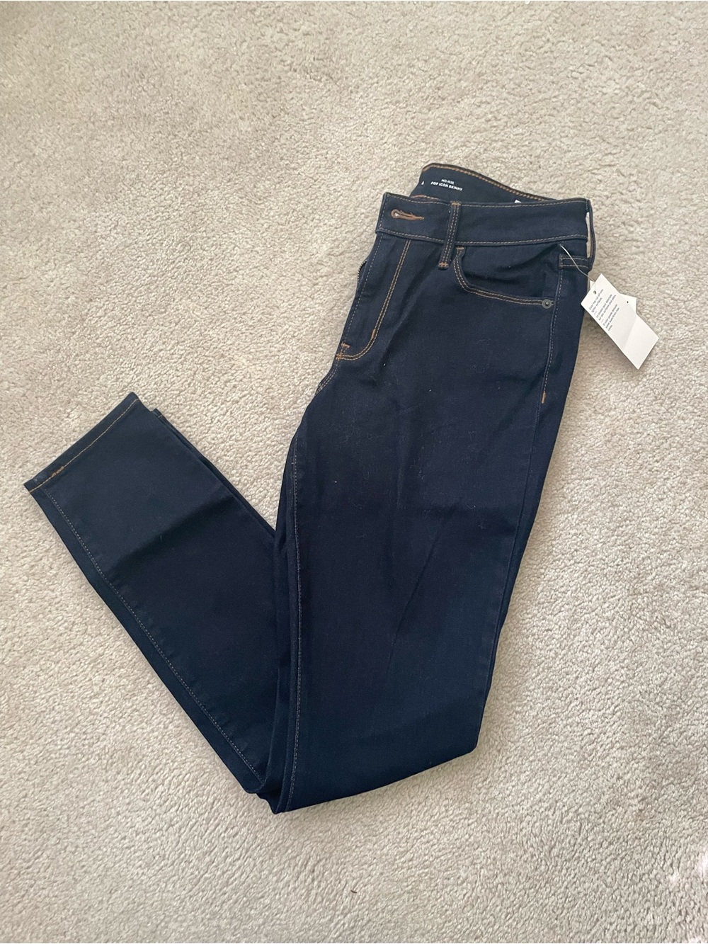 Old Navy Mid Rise Women's Pop Icon Skinny Dark Indigo Wash Denim Jeans NWT